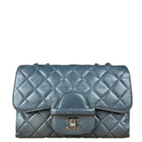 Chanel Dark Grey Quilted Leather Loop Flap Bag 2014