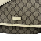 Gucci GG Leather Lined Flap Messenger Bag