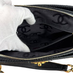 Chanel Black Choco Bar Stitch Caviar Chain Tote 2002