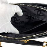 Chanel Black Choco Bar Stitch Caviar Chain Tote 2002