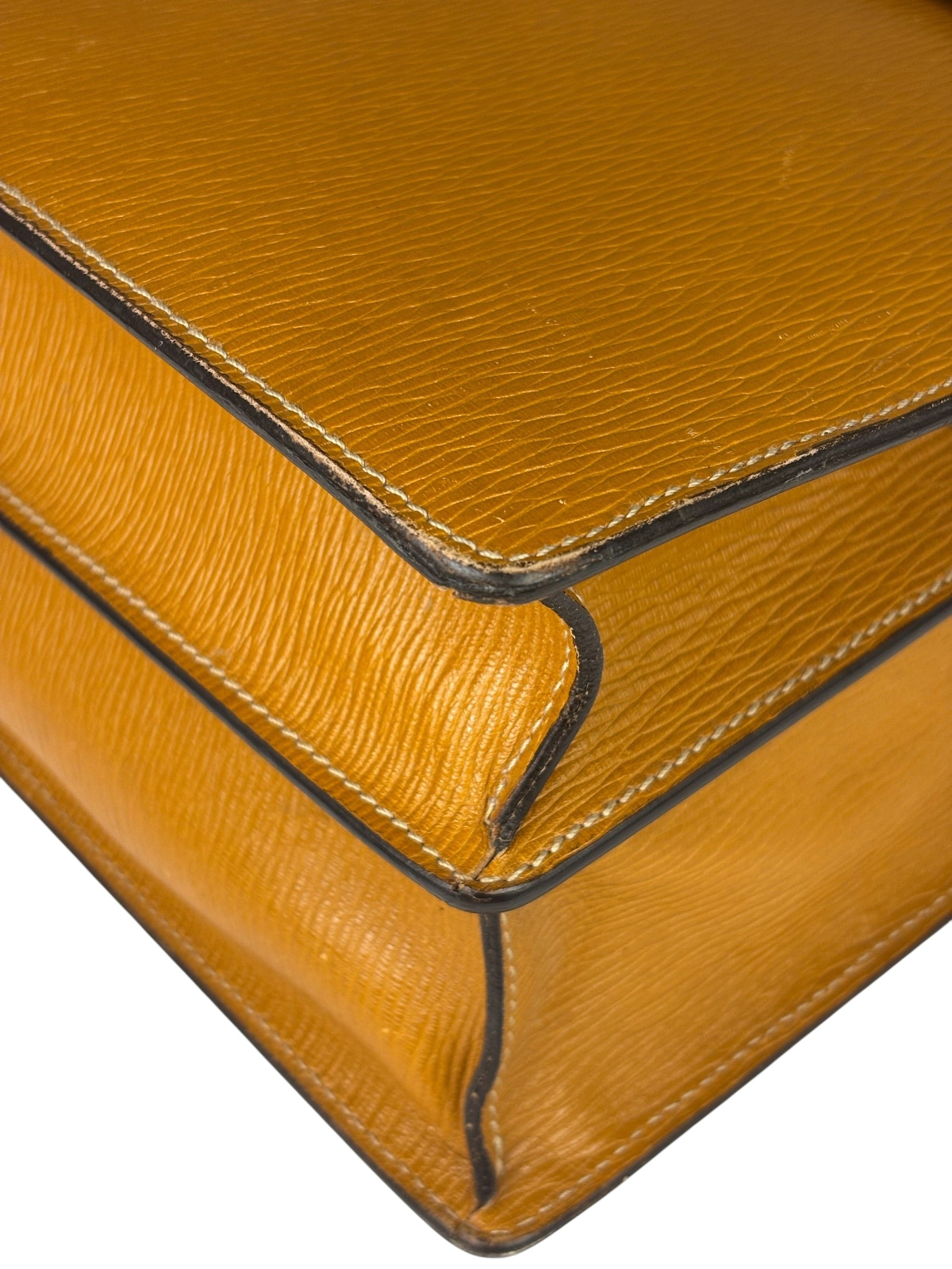 Salvatote Ferragamo Brown Leather Flap Briefcase