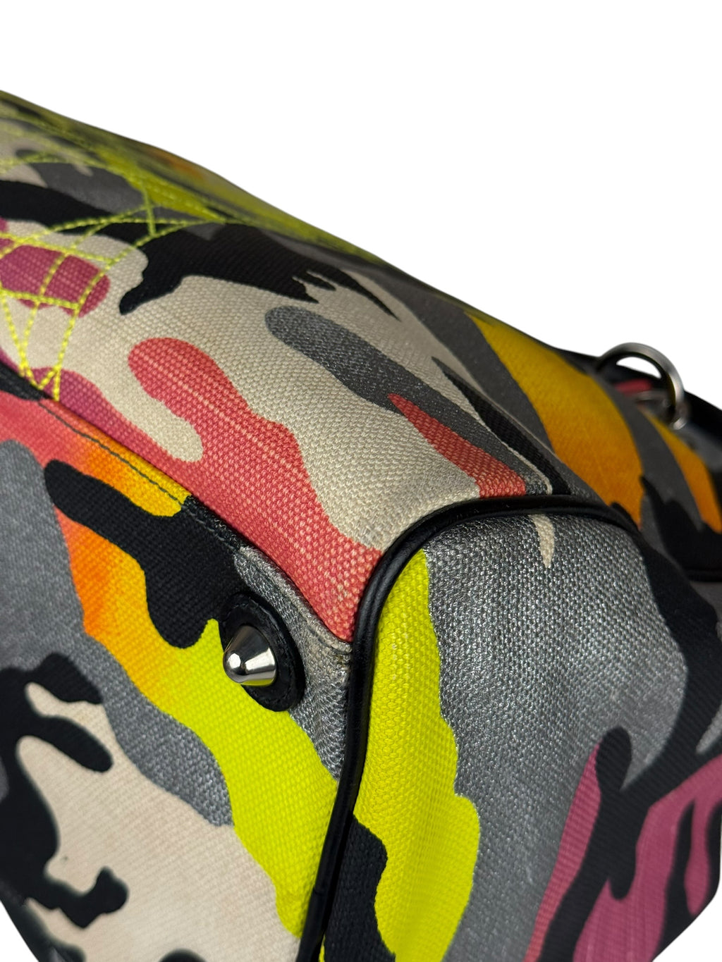 Christian Dior x Anselm Reyle Camouflage Mini Boston Handbag