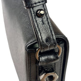 Off-White Black/White Leather Binder Clip Crossbody Bag