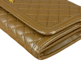 Prada Brown Quilted Leather Long Wallet