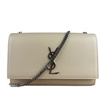 Saint Laurent Kate Grain De Poudre Chain Bag Beige