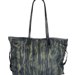 Prada Green/Black Nylon Tessuto Stampato Shoulder Bag
