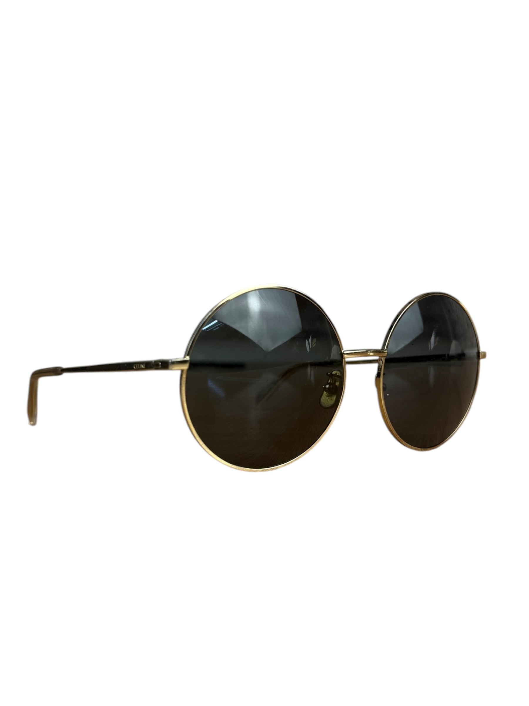 Celine Vintage Gold Round Frame Sunglasses