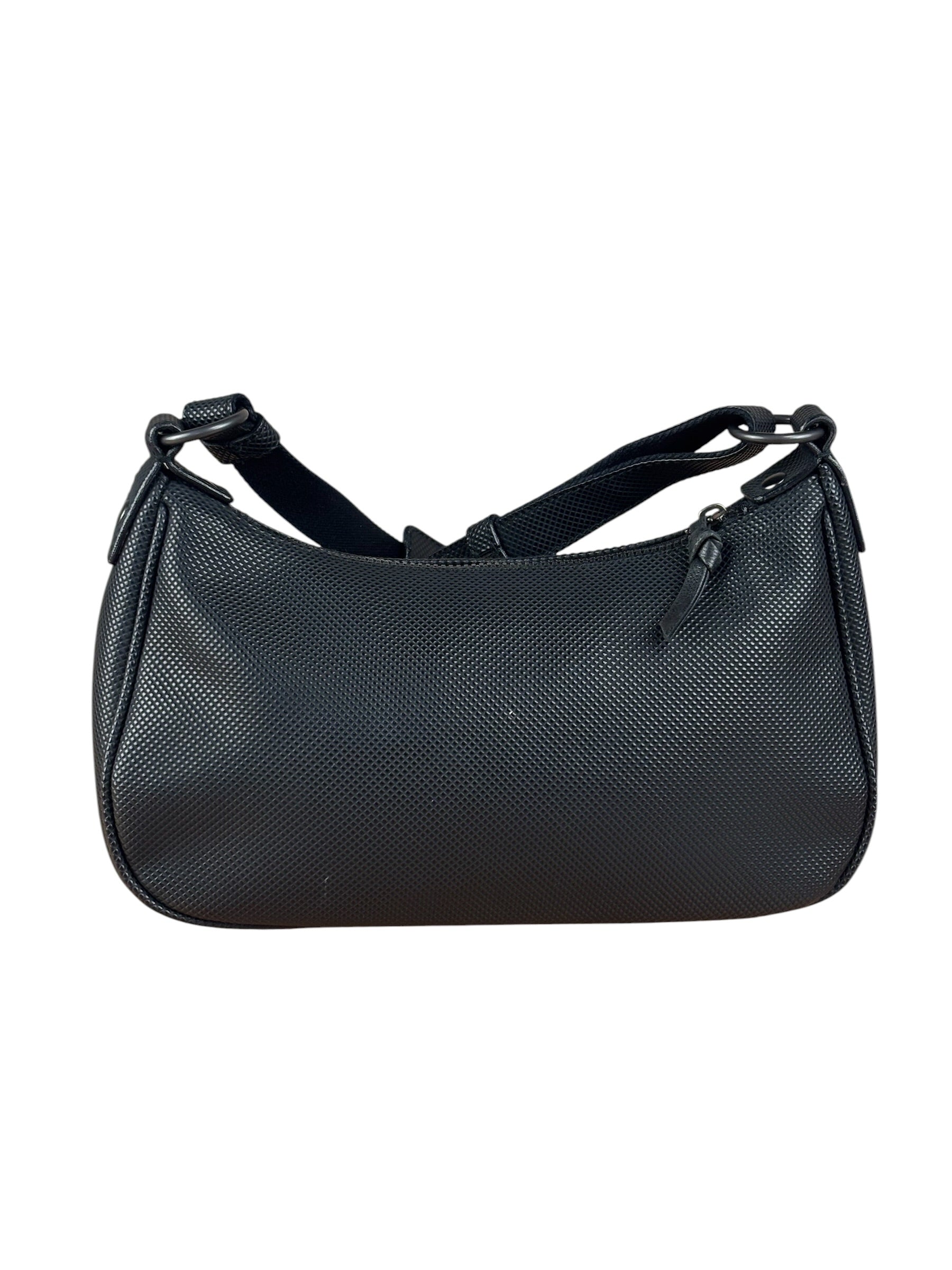 Bottega Veneta Black Coated Canvas PVC Shoulder Bag