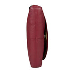 Coach Burgundy Pebbled Leather Flap Pochette