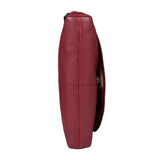 Coach Burgundy Pebbled Leather Flap Pochette