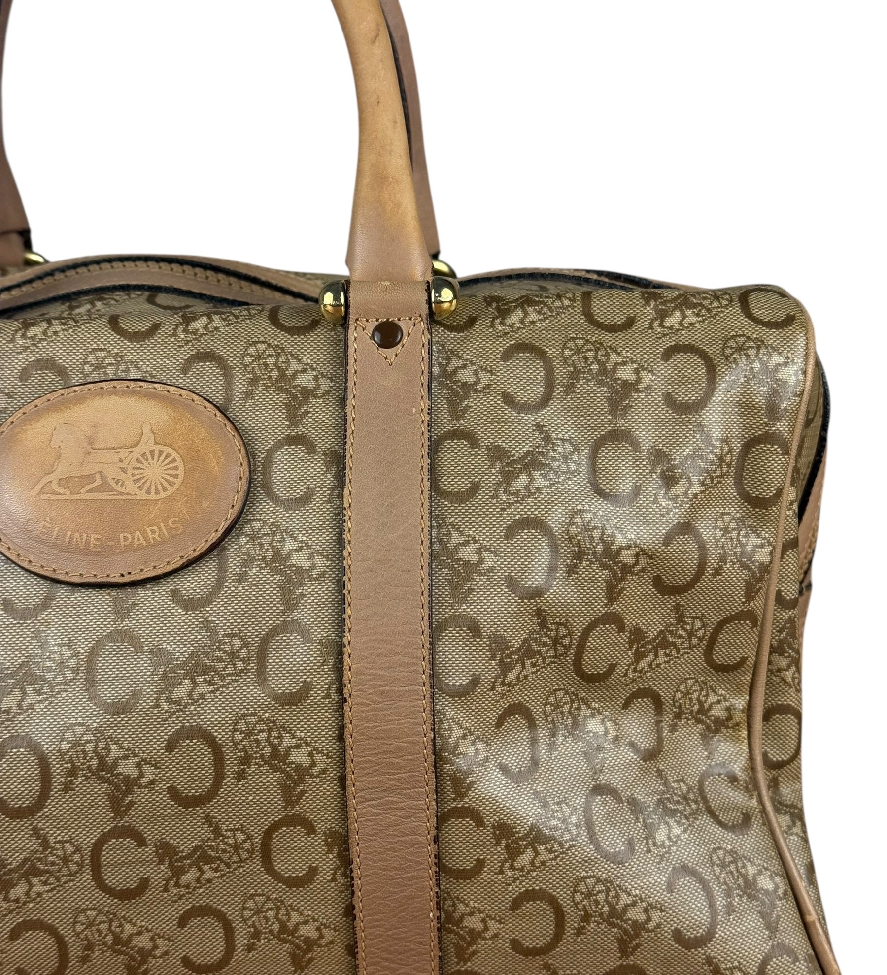 Celine PVC Beige Boston Bag