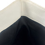 Burberry White Leather Bamboo Cinch Tote