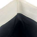 Burberry White Leather Bamboo Cinch Tote