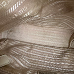 Prada Leather Tote Bag Beige/Ivory