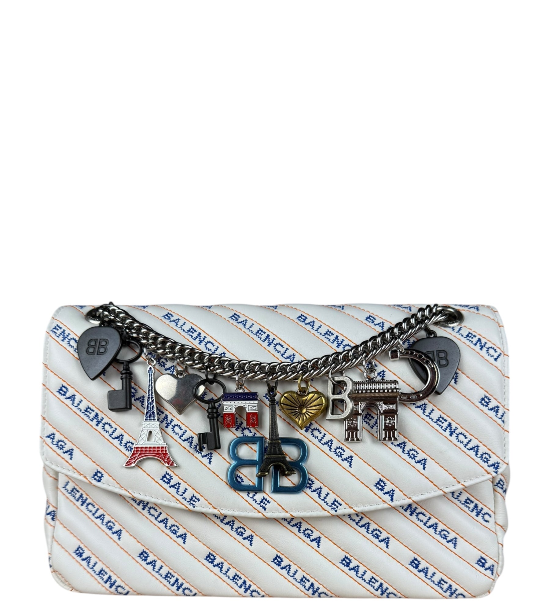 Balenciaga Calfskin Leather Souvenir Charm Bag w/ Dust Bag