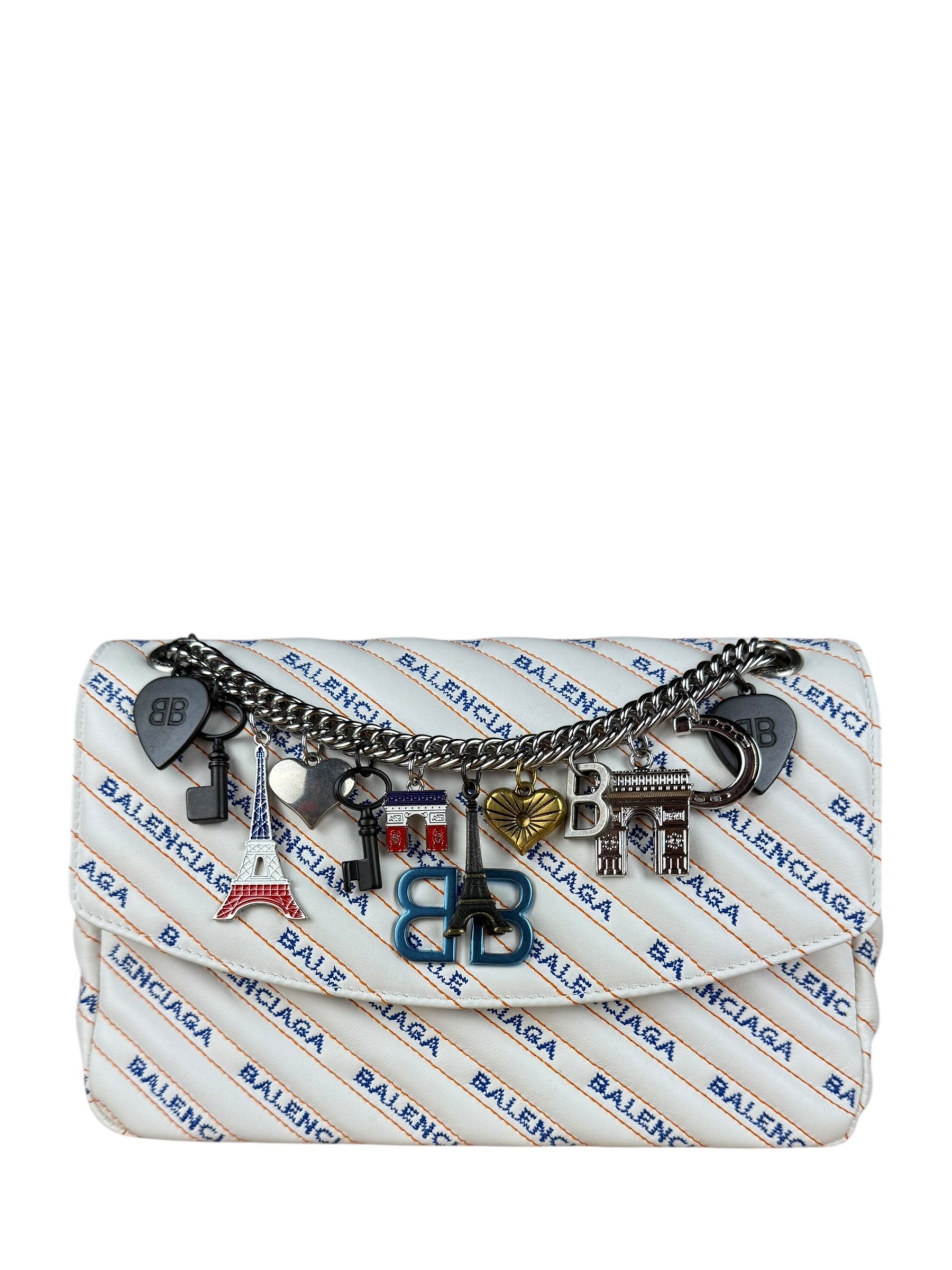 Balenciaga Calfskin Leather Souvenir Charm Bag w/ Dust Bag