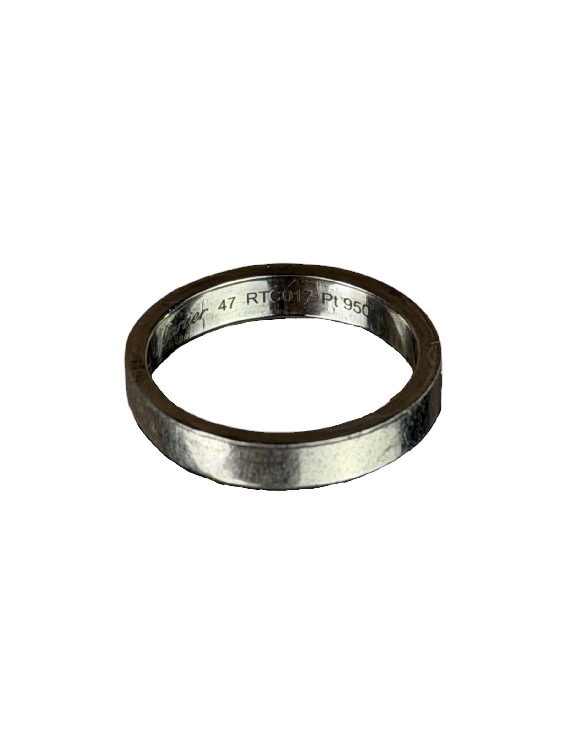 Cartier C De Cartier Wedding Platinum Band