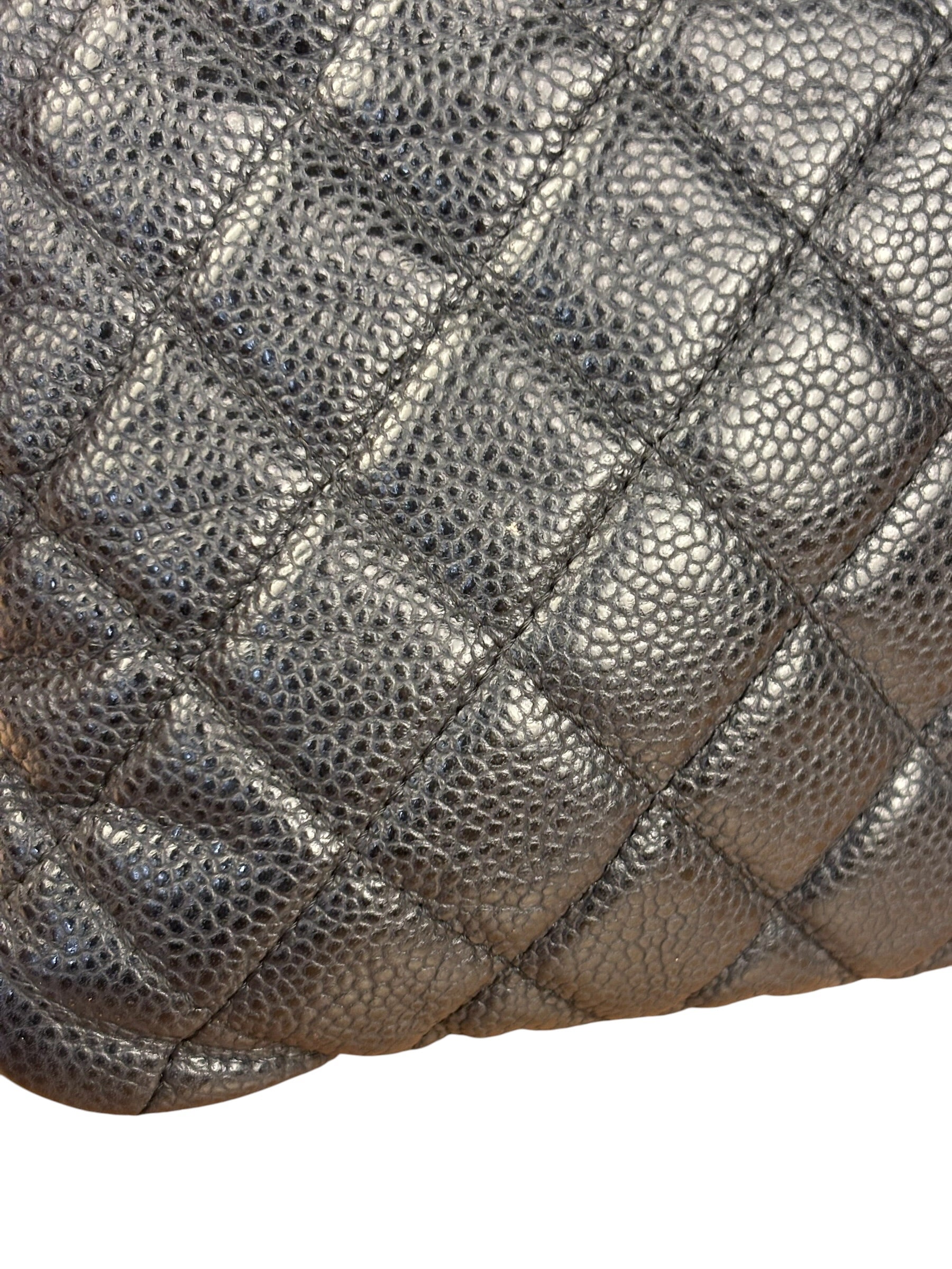 Chanel Navy Blue Quilted Leather Small Boy O-Case Clutch 2019