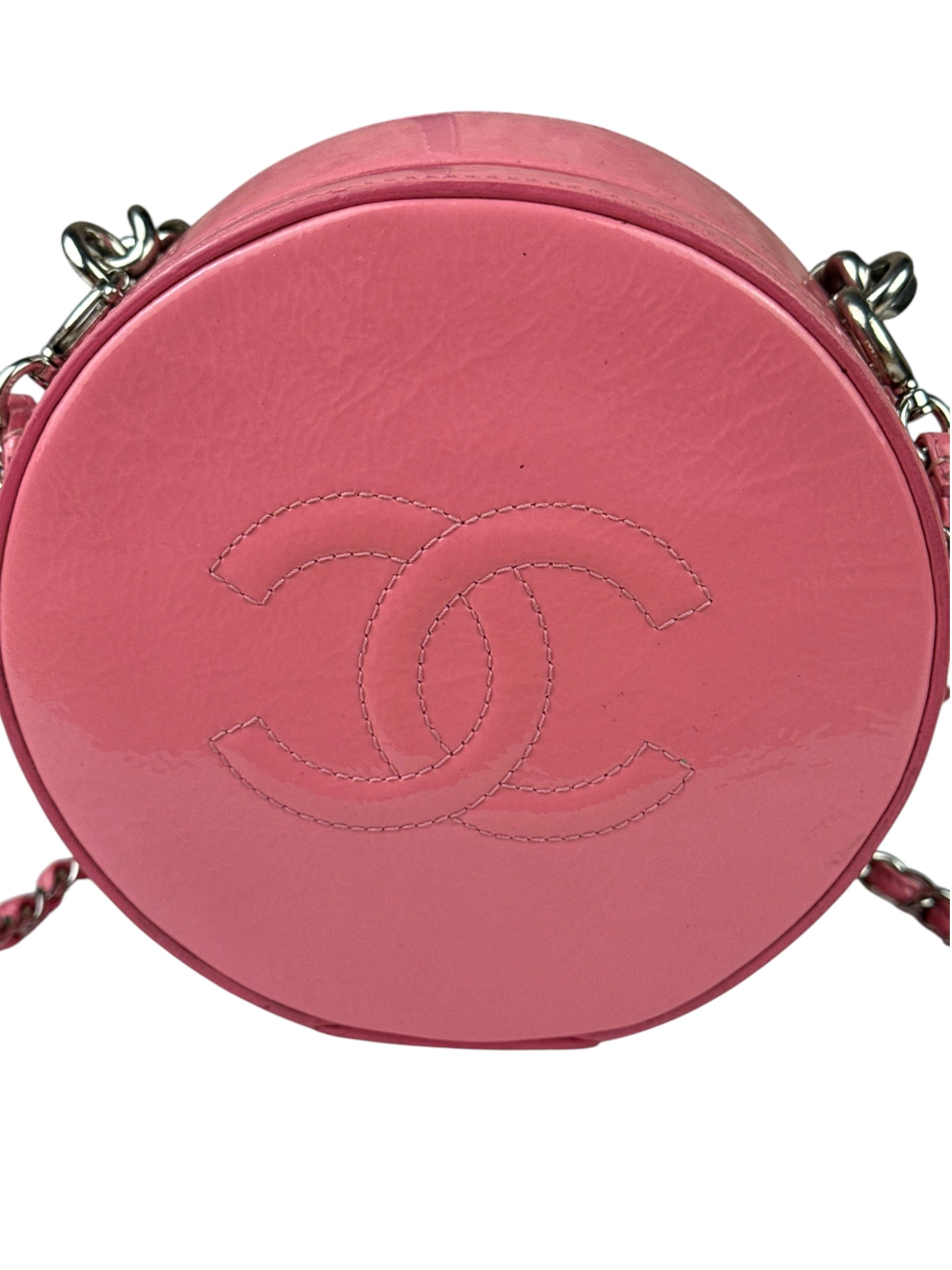 Chanel Pink Patent Leather Round as Earth Two-Way Bag 2018