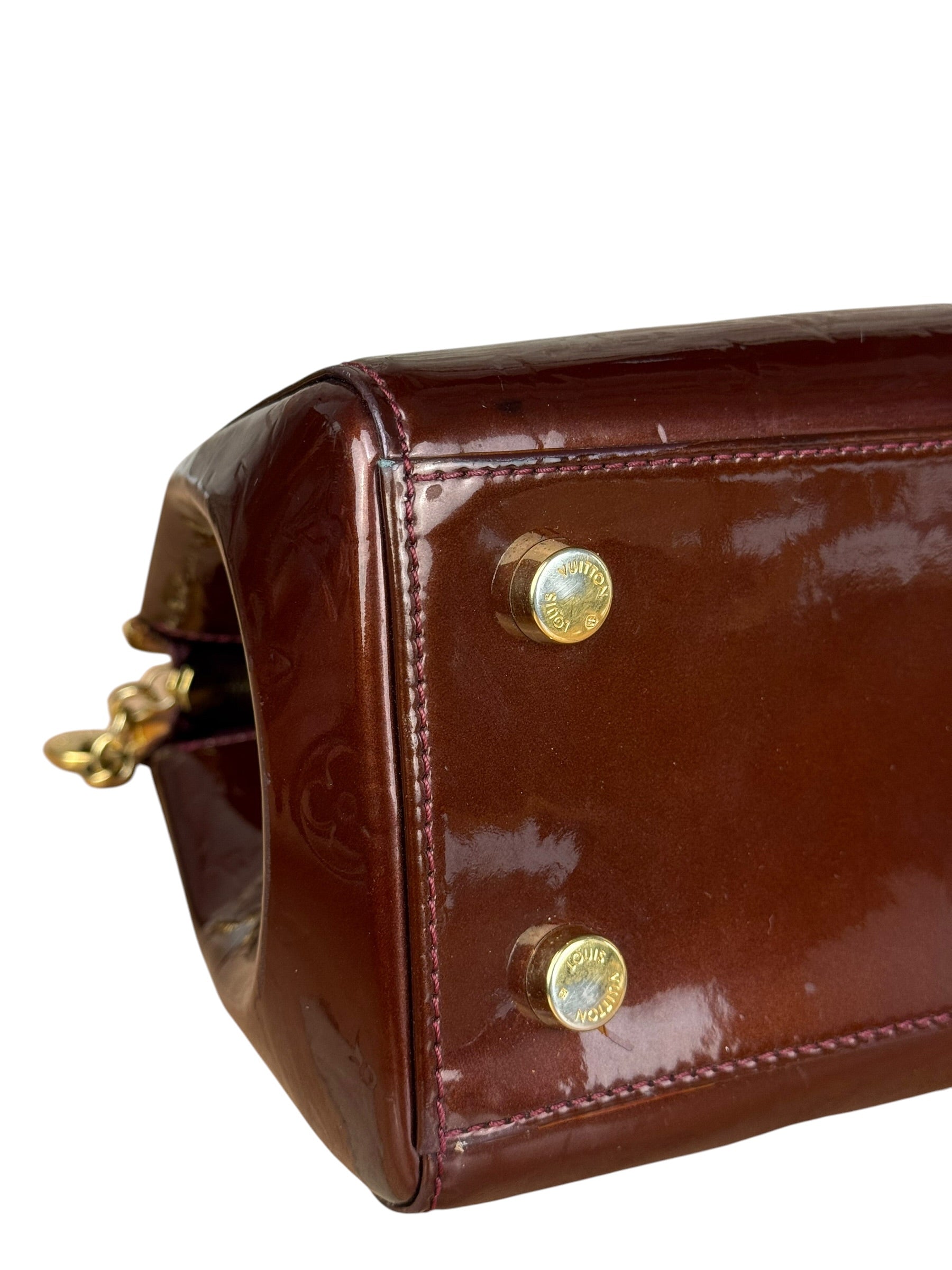 Louis Vuitton Bronze Monogram Vernis Brea MM 2Way Handbag