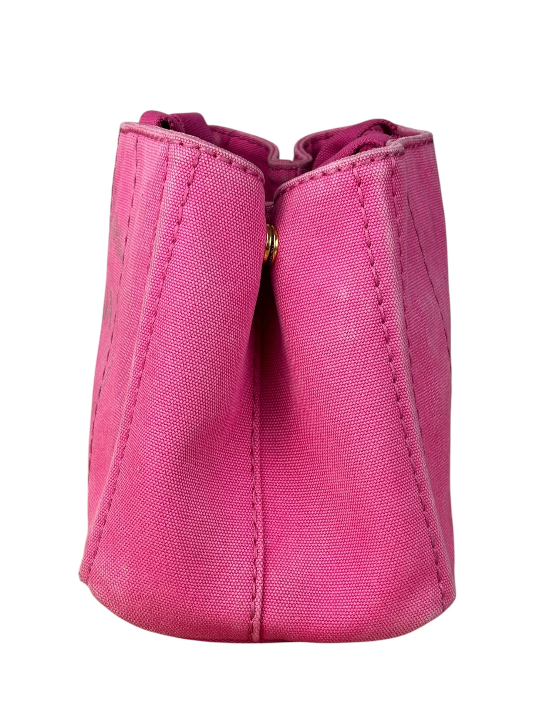 Prada Pink Canapa Canvas Handbag