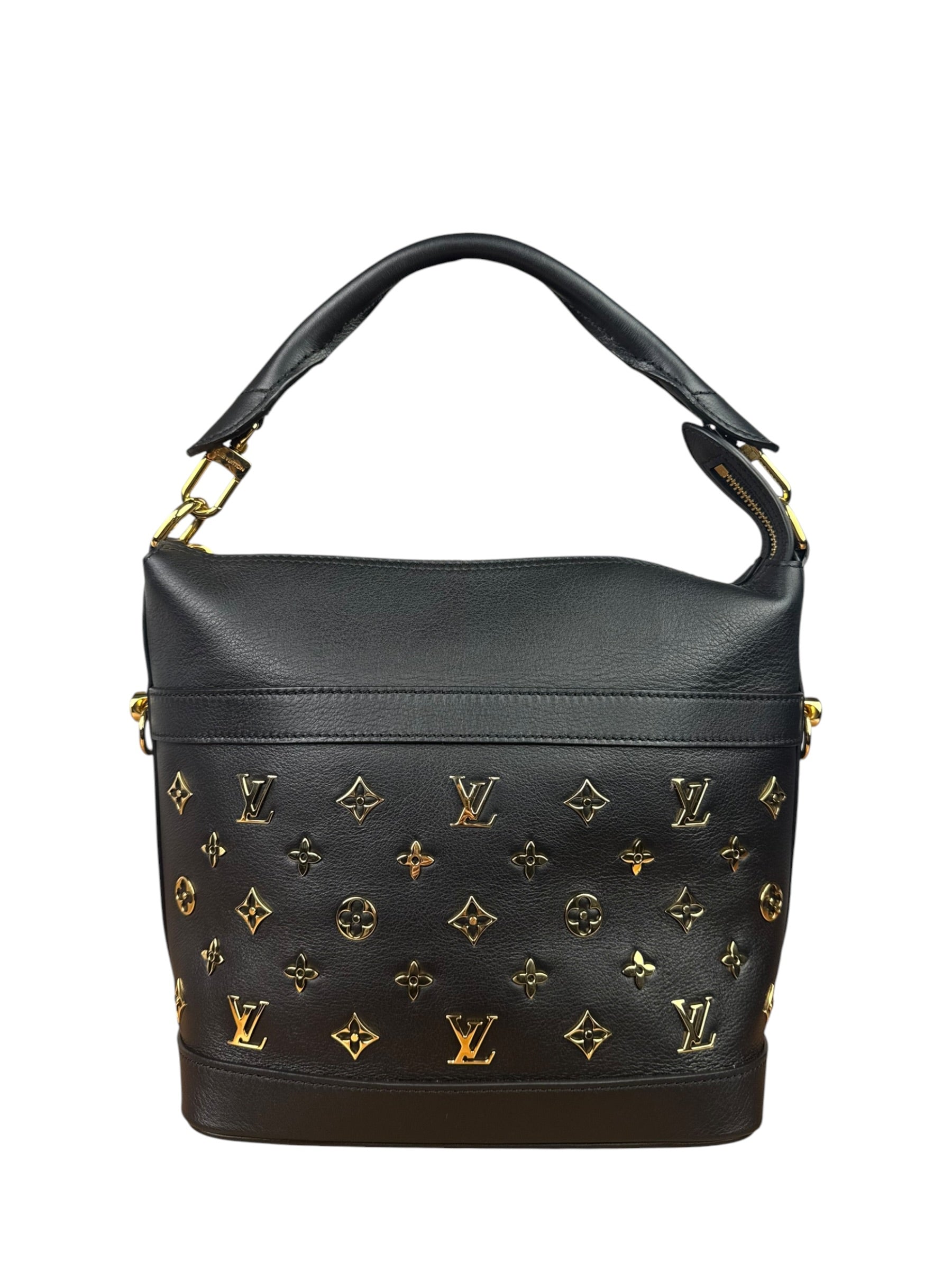 Louis Vuitton Black Leather Cruiser Handbag