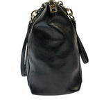 Coach Black Pebbled Leather Ava Zip Tote
