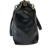 Coach Black Pebbled Leather Ava Zip Tote