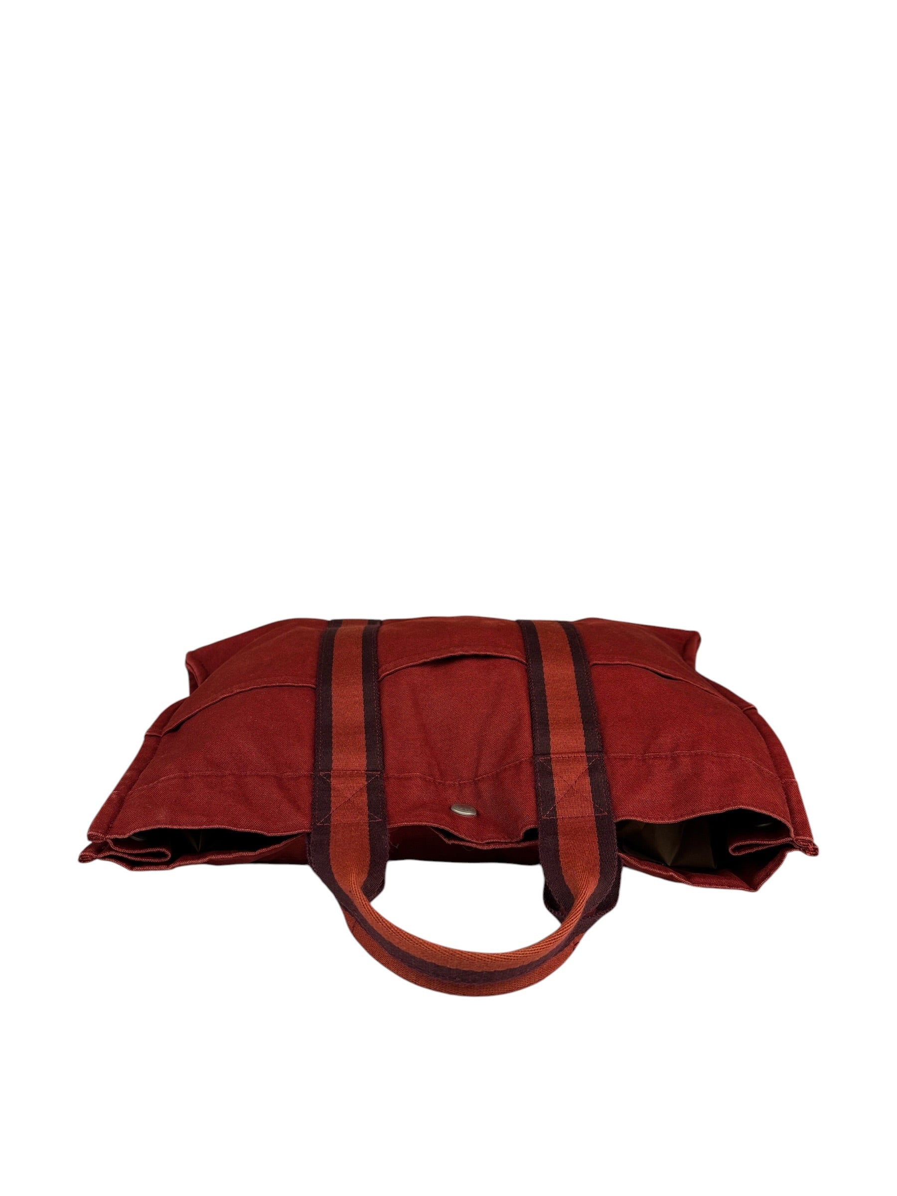 Hermes Vintage Red Denim Fourre-Tout Tote