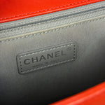 Chanel Quilted Stitch Red Leather Boy Bag 2014