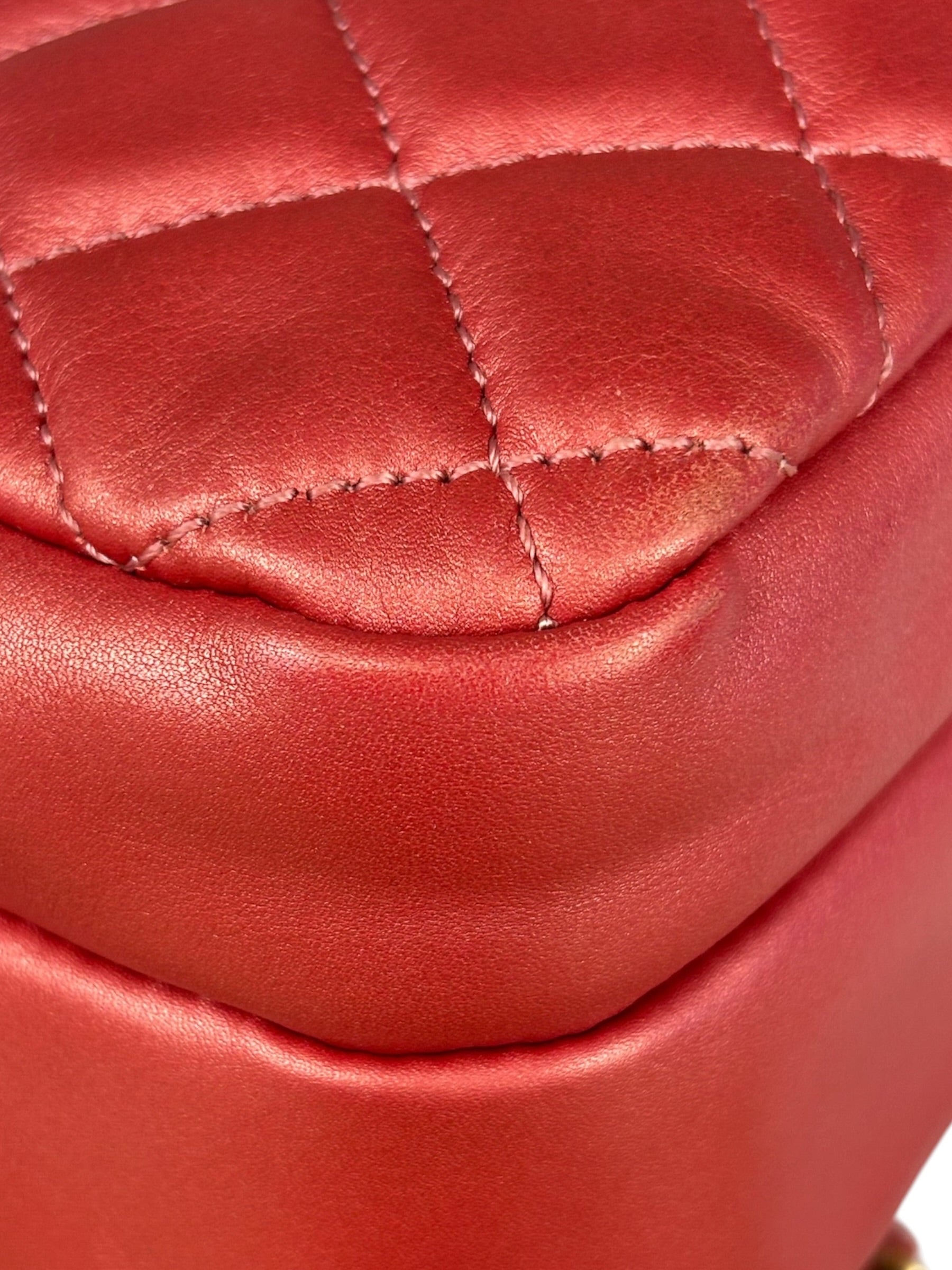 Chanel Pink Satin/Leather Trim Camera Bag 2019