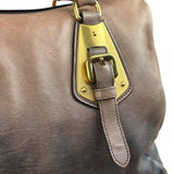 Prada Bicolor Cervo Ombre Leather Top Handle Bag