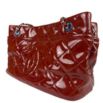 Chanel Patent Red Quilted S Shopper Tote 2013