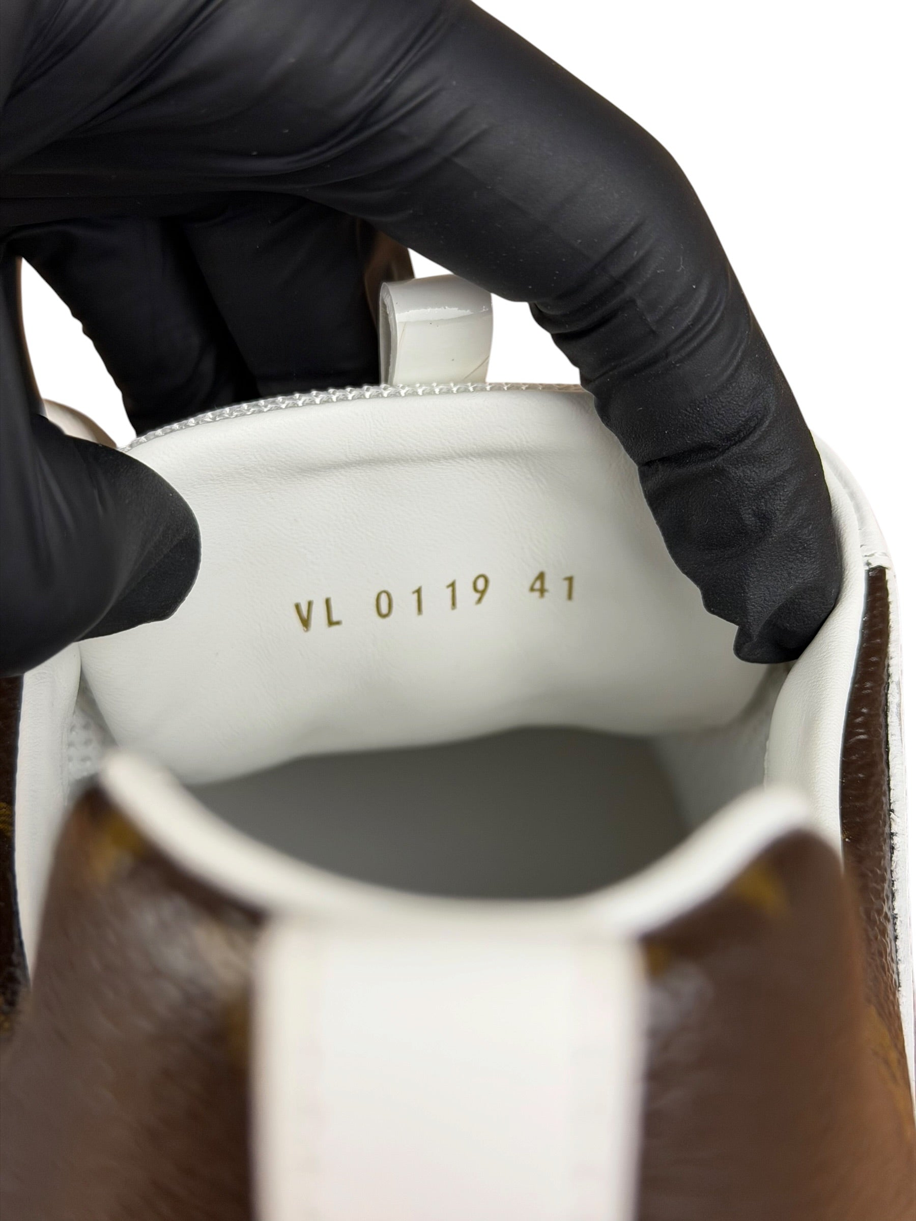 Louis Vuitton White/Brown Run Away Sneakers