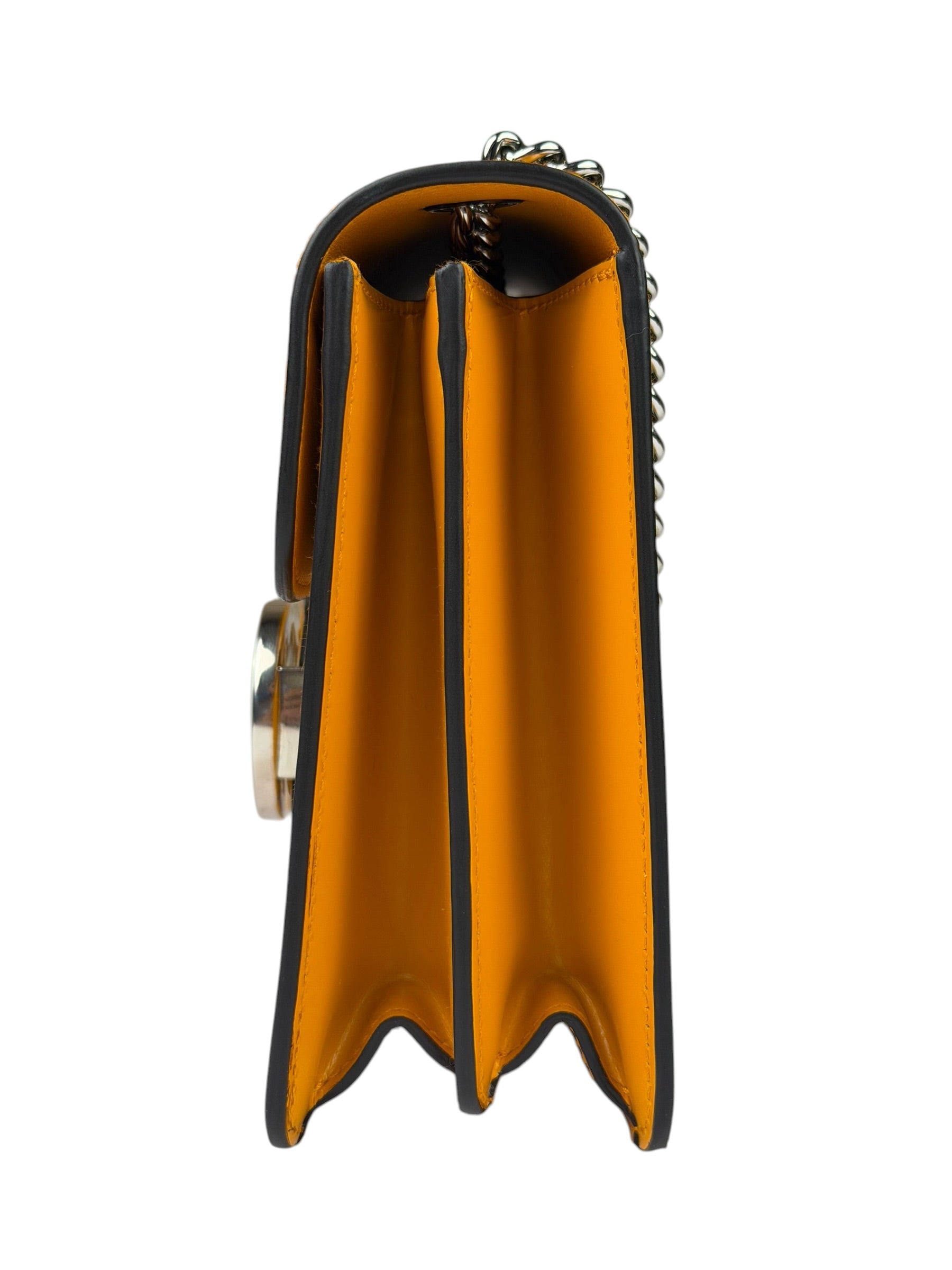 Gucci Orange GG Polished Leather Shoulder Bag