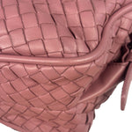 Bottega Veneta Purple Leather Rialto Intrecciato Shoulder Bag