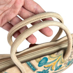 Loewe Vintage Floral Print Suede Handbag