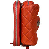 Chanel Red Quilted Mini Flap Wallet on Chain Bag 2011
