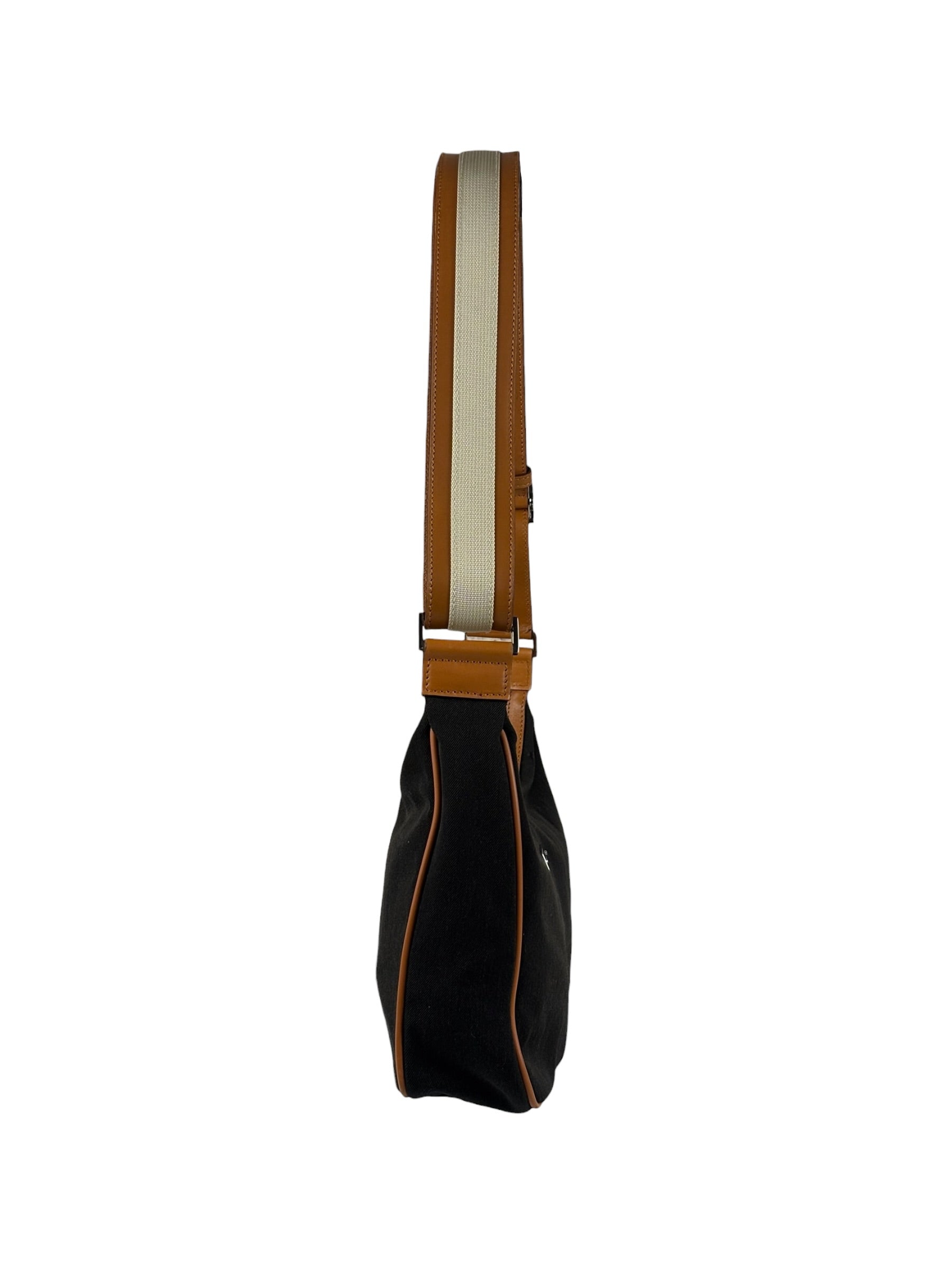 Gucci Vintage Brown Leather Lined Hobo Shoulder Bag