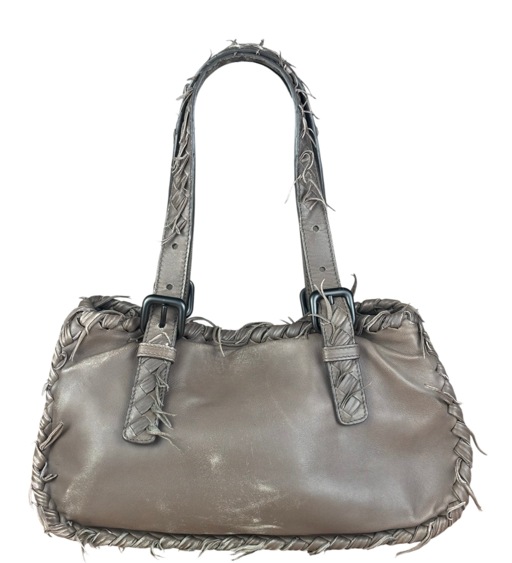 Bottega Veneta Intrecciato Leather Fringe Handbag
