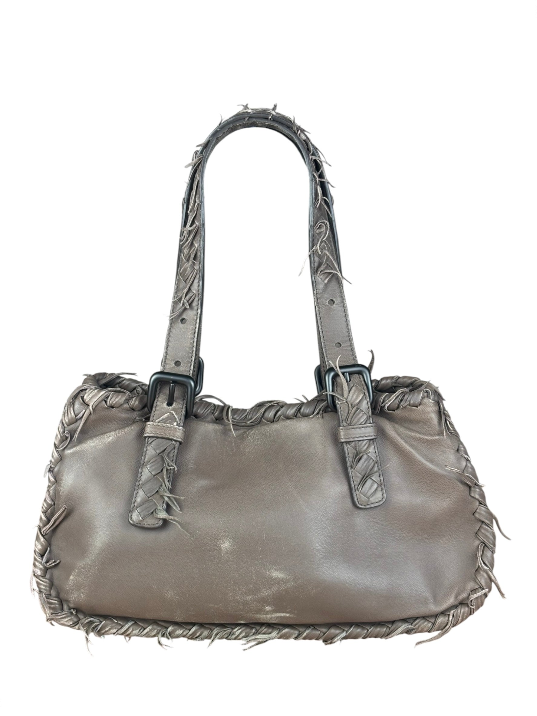 Bottega Veneta Intrecciato Leather Fringe Handbag