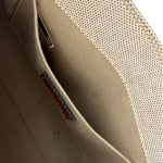 Chloe Brown Leather Trim/Linen Canvas Woody Small Tote