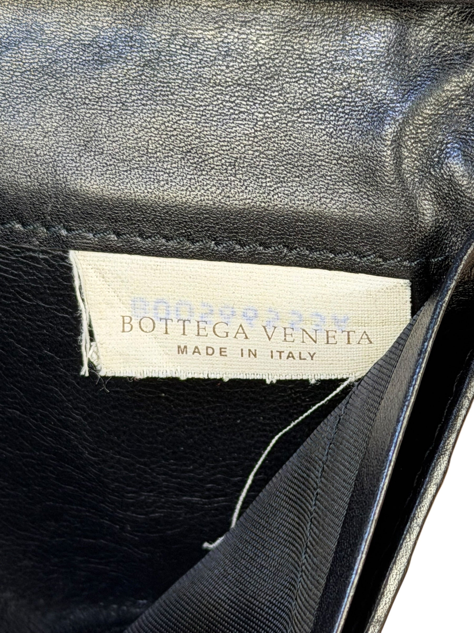 Bottega Veneta Black Intercciato Long Wallet