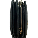 Vivienne Westwood Black Compact Bi-Fold/Kiss Lock Annie Wallet