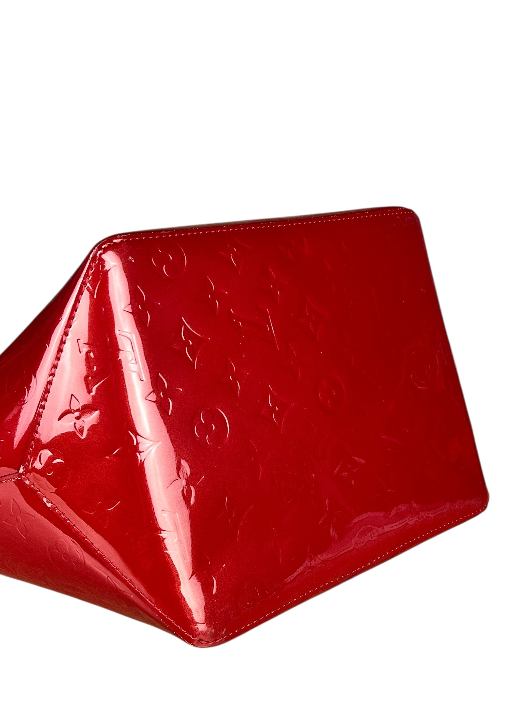 Louis Vuitton Red Monogram Vernis Bellevue Handbag