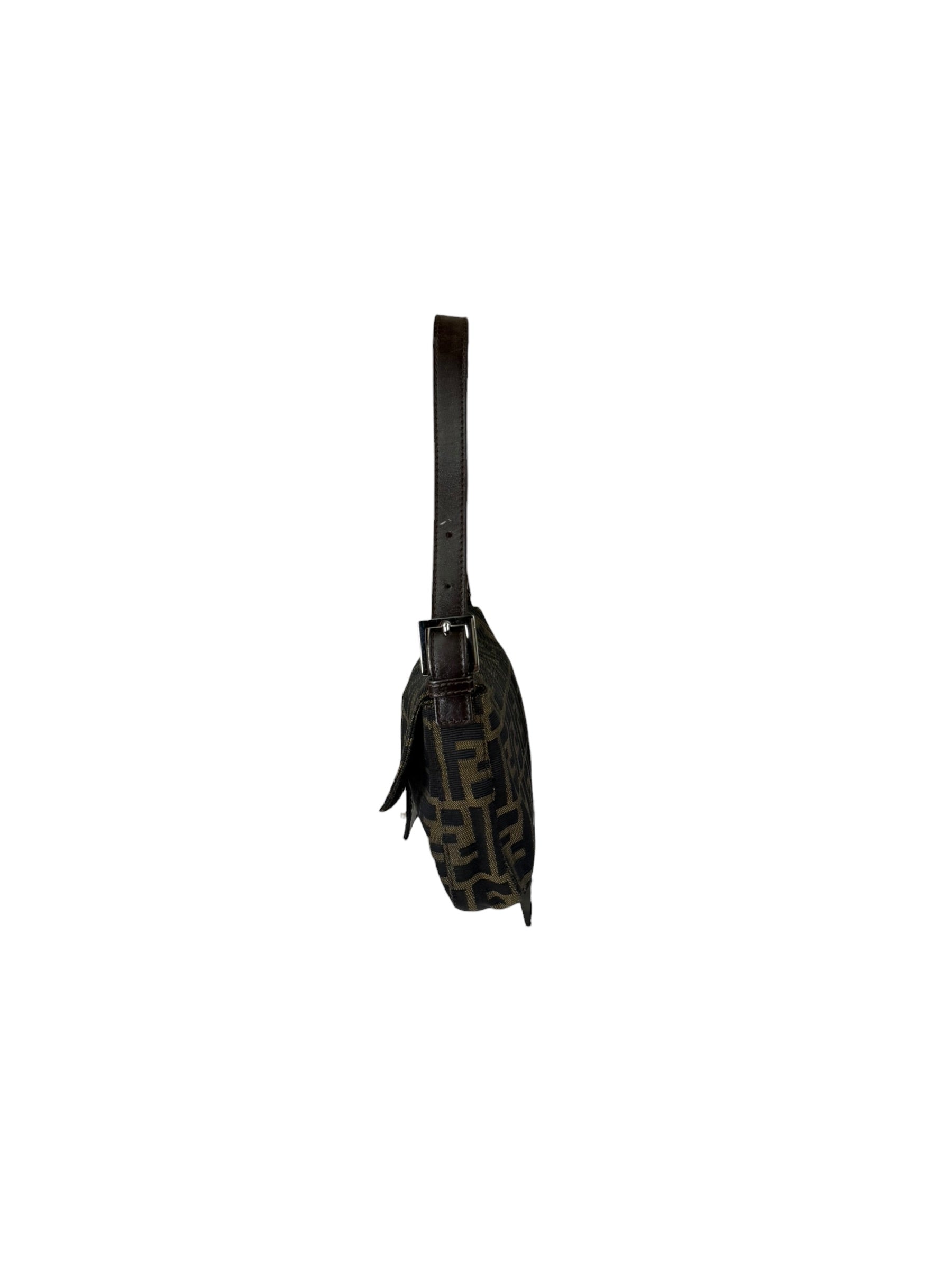 Fendi Beige/Brown Zucca Baguette