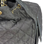 Chanel Navy Quilted Denim/Leather Trim 25 Hobo Bag 2021