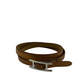Hermes Brown Hapi 3 Triple Tour Wrap Bracelet