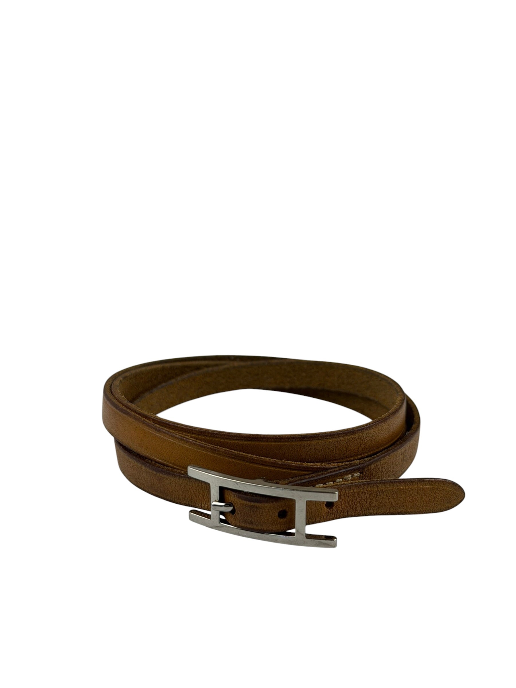 Hermes Brown Hapi 3 Triple Tour Wrap Bracelet