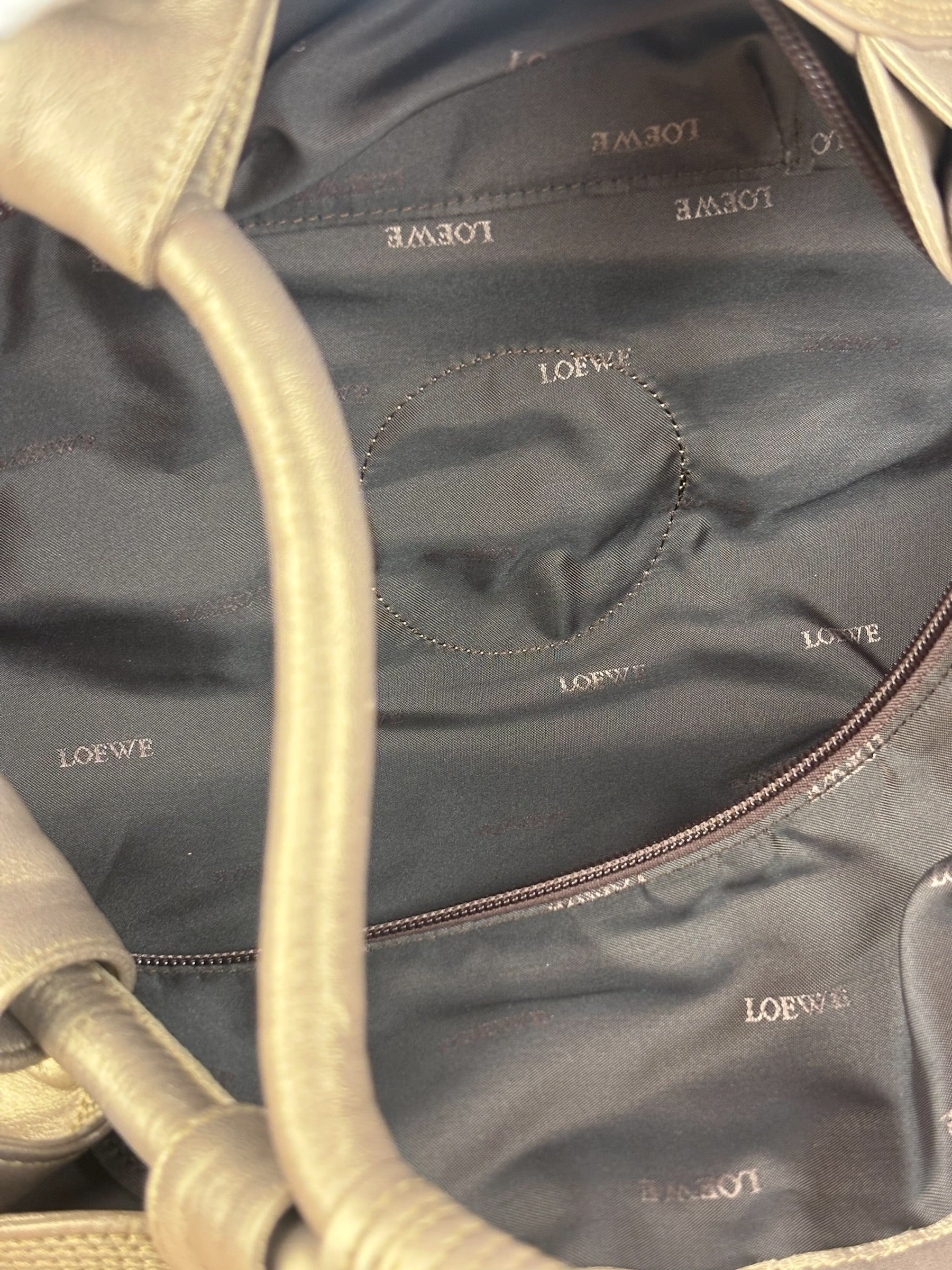 Loewe Metallic Gold Nappa Aire Hand Bag